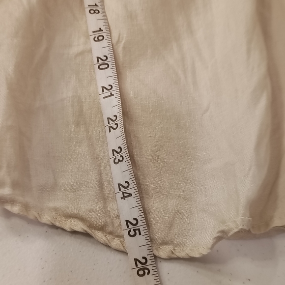 Malvin Hamburg Germany I love Linen Womens Blouse Sm Button Up Collar 100% Linen - Picture 11 of 11